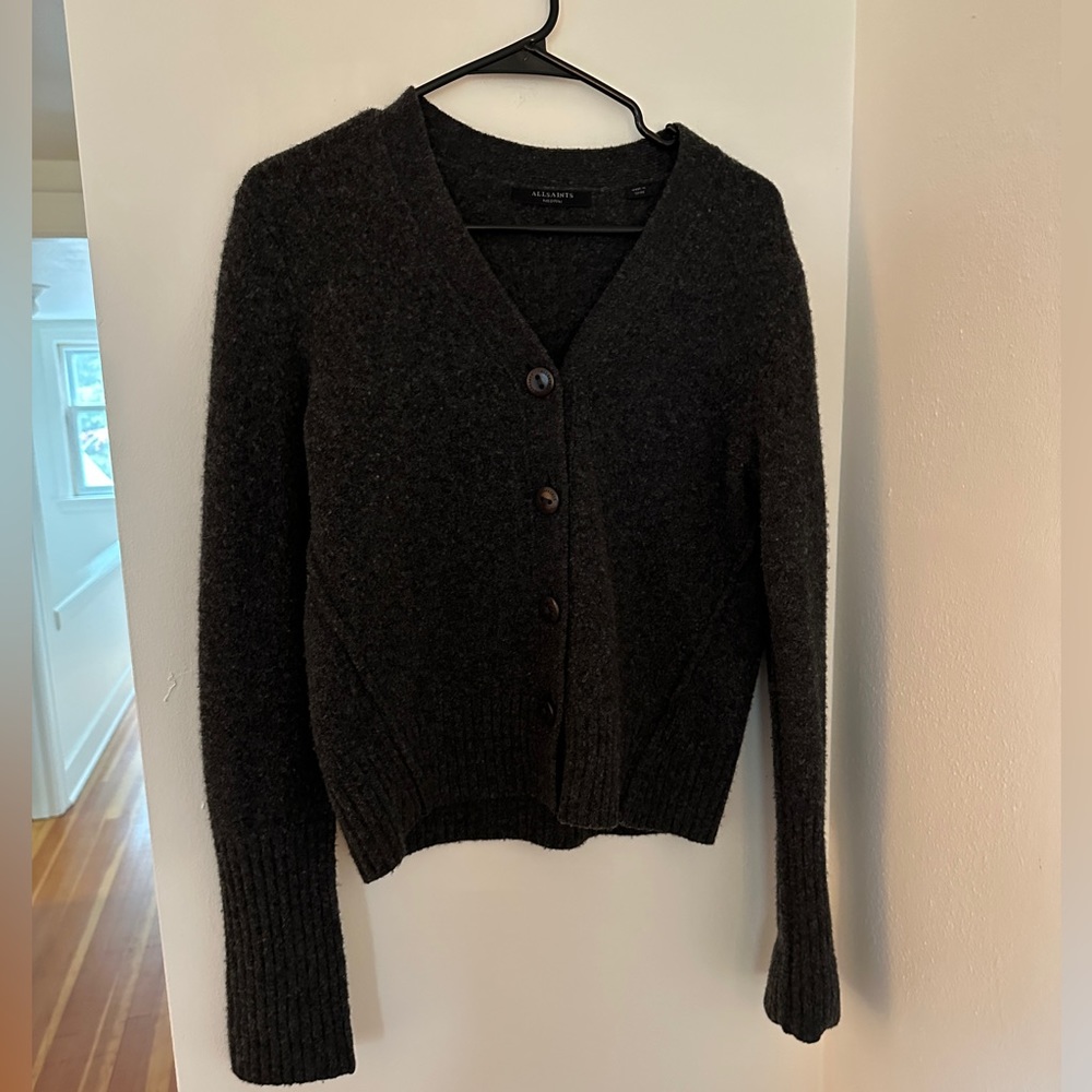 All Saints grey sweater medium